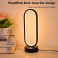 Modern Oval LED Table Lamp, Dimmable with 3 Color Temperatures, USB Powered Bedside Ring Light