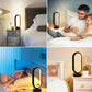 Modern Oval LED Table Lamp, Dimmable with 3 Color Temperatures, USB Powered Bedside Ring Light