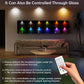 Rechargeable Magnetic RGB LED Night Light, 12 Colors, Remote Control, USB-C, for Cabinets, Bedroom & Hallway