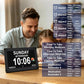 10.1-Inch Large Display Digital Calendar Alarm Clock with Date, Day, Multiple Alarms & Auto DST for Seniors
