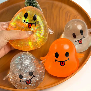 Halloween Ghost Squishy Toy, Soft Slow-Rising Sensory Squeeze Fidget & Party Favor