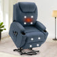 Power Lift Recliner Chair with Massage & Heat, PU Leather Electric Stand Assist Recliner for Living Room & Bedroom