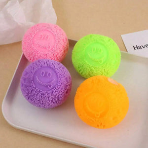 Fuzzy Slow-Rebound Squeeze Ball, Sensory Fidget Desk Toy for Adults