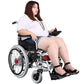 Foldable Steel Power Electric Wheelchair with Flip-up Pedals