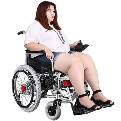 Foldable Steel Power Electric Wheelchair with Flip-up Pedals
