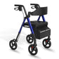 Heavy-Duty Rollator Walker for Seniors with Seat & Backrest – 330 lb Capacity, 8" Wheels