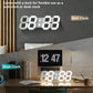 3D LED Digital Alarm Clock with Night Light, Adjustable Brightness, Wall-Mount Electronic Clock for Bedroom & Living Room