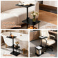 Adjustable Swivel C-Shaped Side Table with Storage Shelf for Recliner, Sofa & Bed, Black