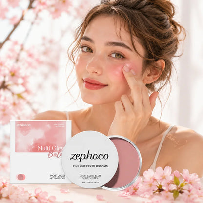 Pink Sakura Cream Blush, Hydrating & Lightweight, Smooth Texture, Long-Lasting Natural Cheek Color