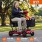 270W 4-Wheel Electric Mobility Scooter for Adults, Foldable Portable Travel Scooter, 10-Mile Range