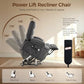 Power Lift Recliner Chair with Massage & Heat, Electric Stand Assist Overstuffed Reclining Chair for Seniors