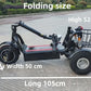 800W Foldable 3-Wheel 2-Seater Electric Mobility Scooter with Dual Baskets