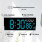 LED Digital Alarm Clock with Bottom Glow Light, Date, Day & Temperature Display, Dual Alarms, DST, 3-Level Brightness – Blue