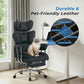 Ergonomic Reclining Office Chair with Footrest – 350 lb PU Leather Computer Chair with Adjustable Height, Wide Seat & Side Pocket