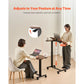 Height & Angle Adjustable Overbed Table with Swivel Casters, Mobile Rolling Bedside Laptop Desk for Home & Office