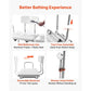 Tub Transfer Bench for Seniors – Height Adjustable Shower Chair with Armrest, Backrest & Curtain Slot, 400 lb Capacity