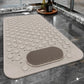 Non-Slip Bathtub & Shower Mat 27.5x15.7 Inch, Beige Foot Scrubber Bath Mat with Suction Cups & Drain Holes, Machine Washable