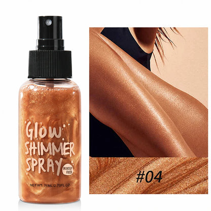 Liquid Highlighter Spray, Dewy Shimmer Face Mist for a Radiant Finish, 76ml, 4 Shades Available