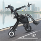 Foldable Electric Rollator Walker and Portable Transfer Chair with Seat