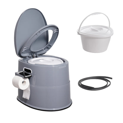 Portable Camping Toilet with 1.3-Gallon Detachable Bucket – Compact Travel Porta Potty for Camping, RV & Outdoor Use