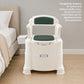 Bedside Commode Chair with Armrests – Portable Toilet with Night Light, Dual Buckets & Slow-Close Seat, 220 lb Capacity, Green