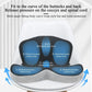L-Shaped Memory Foam Seat Cushion with Fixing Strap – Coccyx & Hip Pressure Relief Chair Pad for Office, Car & Gaming