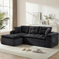 110-Inch L-Shaped Boneless Cloud Sectional Sofa with Ottoman – Deep Seat Chenille Modular Couch, No Assembly Required