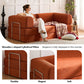 Folding Modular Sofa Bed – Convertible Corduroy Floor Couch & Lounge Mattress for Living Room, Bedroom & Guest Room