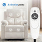 Manual Rocker Recliner Chair with Massage, Overstuffed Glider Recliner with Cup Holders & Side Pockets
