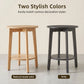 Round Wood Side Table with 2-Tier Storage Shelf, Coffee End Table for Living Room & Bedroom