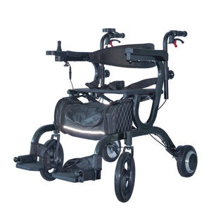Power Assist Electric Folding Rollator Walker with Seat