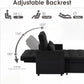 54-Inch 3-in-1 Convertible Sleeper Sofa Bed – Full-Size Velvet Pull-Out Futon Couch with Adjustable Backrest & 2 Pillows