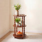 3-Tier Round Side Table with Storage Shelves, Space-Saving Accent Table for Living Room, Bedroom & Office
