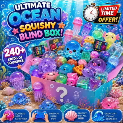 Mystery Squishy Blind Box, 1 Soft Rubber Sensory Fidget Toy, Random Design for Kids & Adults