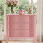 31.5" Fluted Nightstand with Charging Station & 3 Drawers, Raised-Leg Bedside Storage Cabinet for Bedroom & Living Room