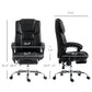6-Point Vibrating Massage Office Chair with Lumbar Heat, PU Leather Reclining Computer Chair with Footrest & Adjustable Height – Black