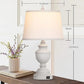 Modern Farmhouse Table Lamps Set of 2 with USB Ports, 3-Way Dimmable Touch Control, Washed Finish Bedside Nightstand Lamps