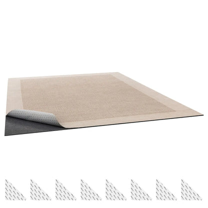 10 x 14 ft Non-Slip Rug Pad, Dual-Surface Felt Cushion & Rubber Gripper for Hardwood Floor Protection and Area Rugs