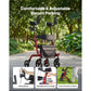 Foldable Rollator Walker with Seat for Seniors, 300 lb Capacity, Lightweight Aluminum Frame, Adjustable Handles, Cup & Cane Holder, Storage Bag
