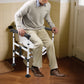 Adjustable Toilet Safety Rail with Non-Slip Handrails – Rotatable Clamps, 330 lb Capacity, Fits Most Toilets