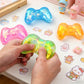 Game-Shaped Squishy Fidget Toy with Sequins, Slow-Rising Sensory Squeeze Toy