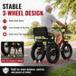 1000W Folding Electric Tricycle for Adults, 48V 16Ah Battery, Fat Tires, 5-Level Pedal Assist, Walk Mode, 45-Mile Range