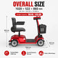 4-Wheel Electric Mobility Scooter for Adults, 250W Motor, 24V Battery, 12-Mile Range, 418 lb Capacity, Foldable with Basket