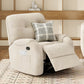 Modern Electric Power Recliner Chair, 108°–165° Adjustable Recline with Long Footrest, Thick Cushioned Seat & Side Pockets