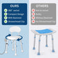 60° Swivel Shower Chair for Seniors – Height Adjustable Bath Seat with Backrest, Non-Slip Feet, 330 lb Capacity