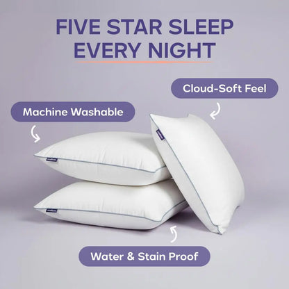 Luxury Hotel Bed Pillows – Cloud Soft Hypoallergenic Sleeping Pillows, Breathable Neck Support for Side & Back Sleepers, Machine Washable
