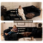 Black L-Shaped Boneless Sectional Sofa – Memory Foam Deep Seat Couch with Fabric Upholstery for Living Room