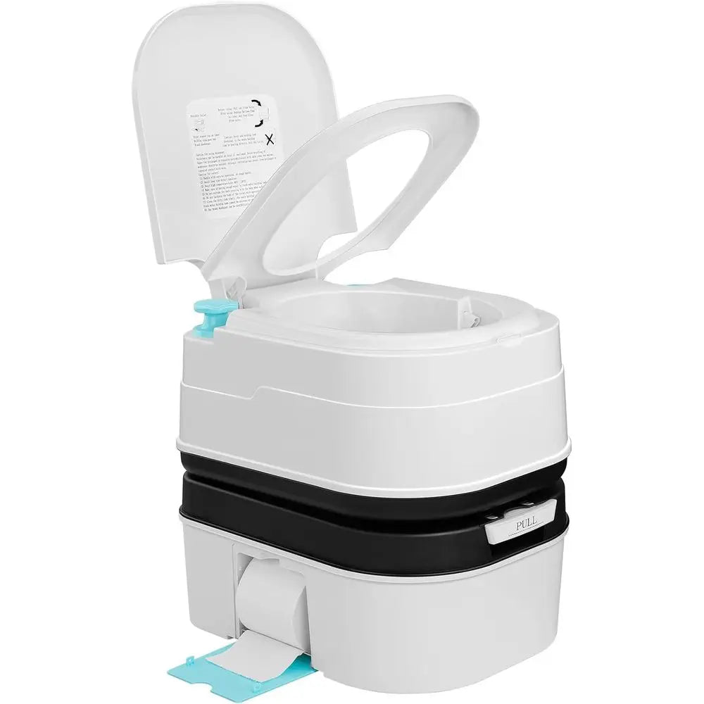 6.34-Gallon Portable Camping Toilet – Large Capacity Leak-Proof Porta Potty with Detachable Waste Tank & Odor Control