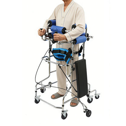 8-Wheel Mobility Walking Aid, Adjustable Height & Width Support Walker for Seniors, Rehabilitation, Home & Care Facilities