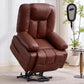 Power Lift Recliner Chair with Massage & Heat, 3-Position Electric Stand Assist Sofa with USB Ports, Cup Holders & Side Pockets